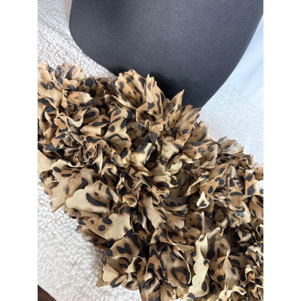 Chic‎ Ruffle Leopard Print Scarf Shawl Wrap